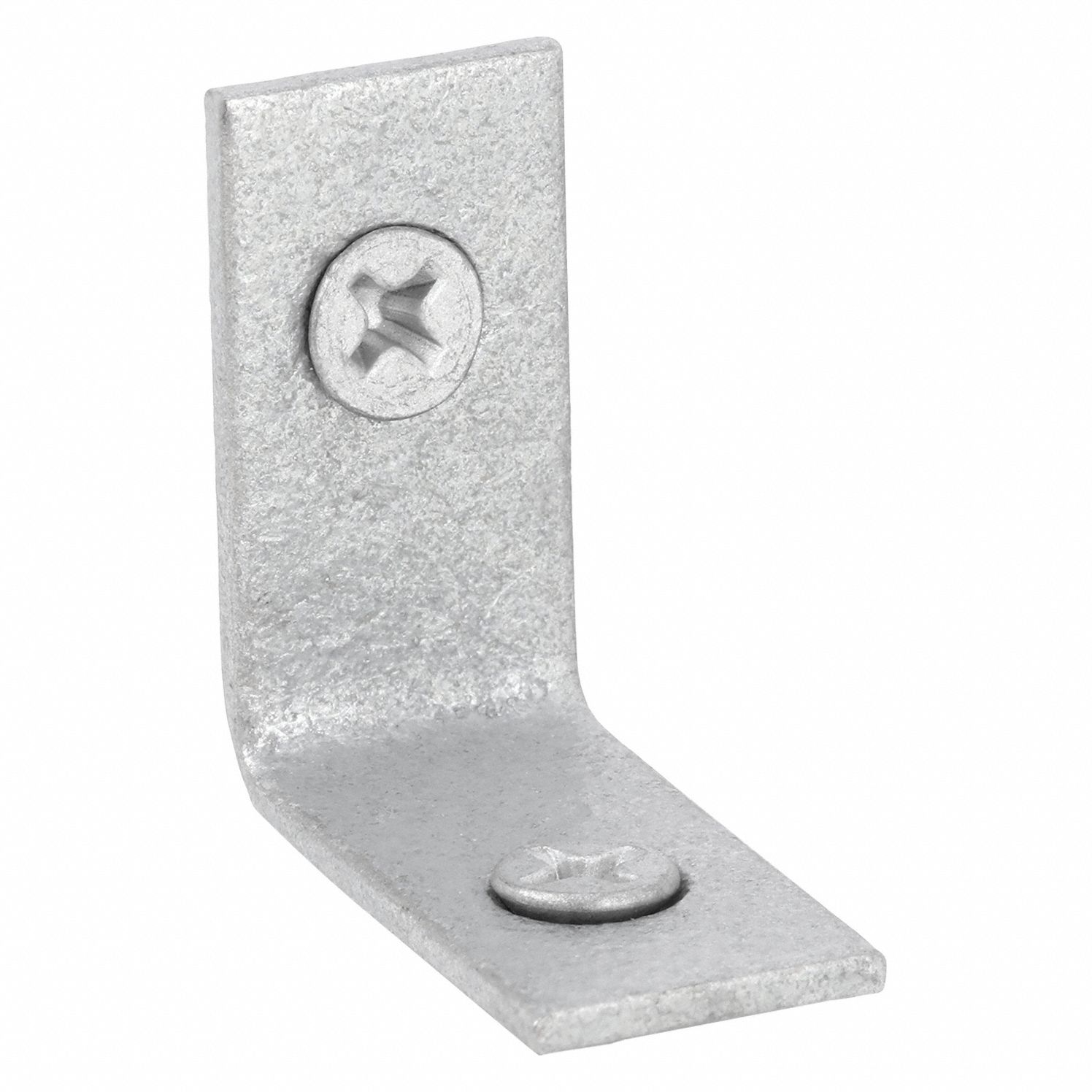 Corner Brace: Steel, 1 1/64 in Ht, 1 in Lg, 2 PK