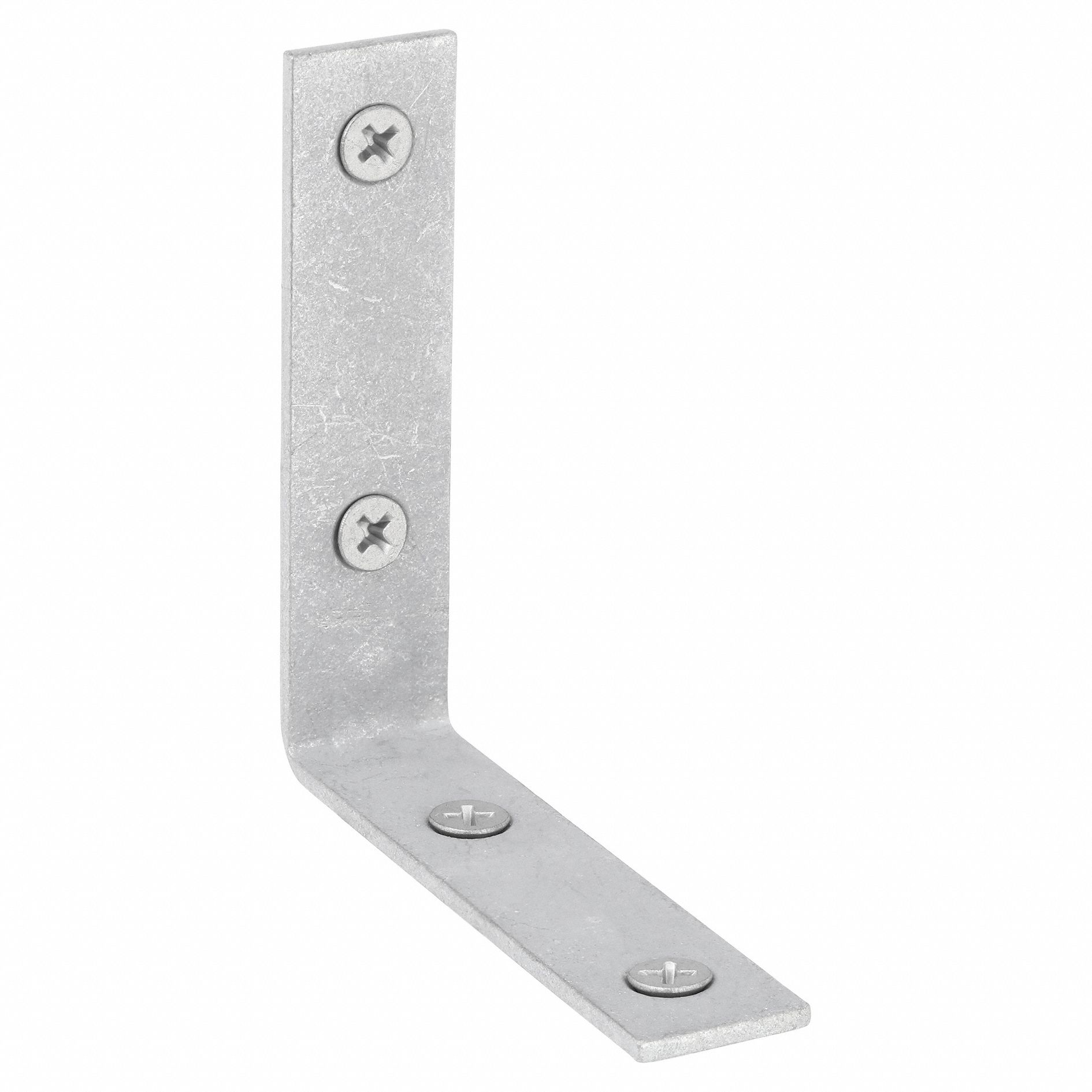 Corner Brace: Steel, 3 1/64 in Ht, 3 in Lg, 2 PK