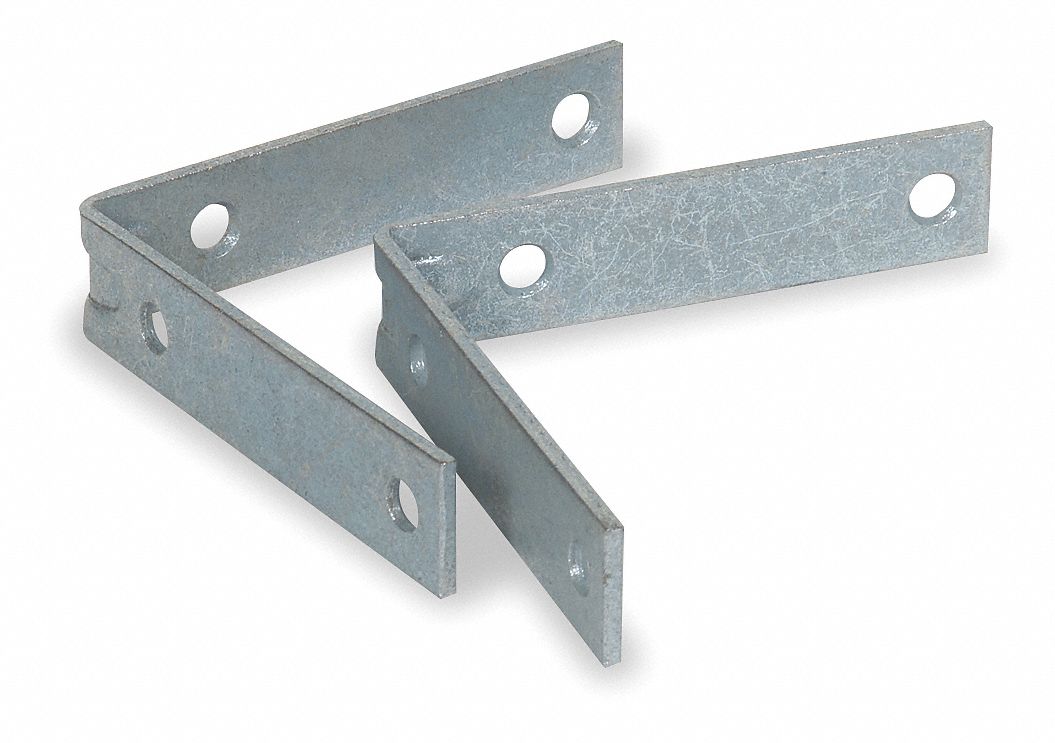 GRAINGER APPROVED 4 in" x 7/8 in" Steel Corner Brace with Galvanized