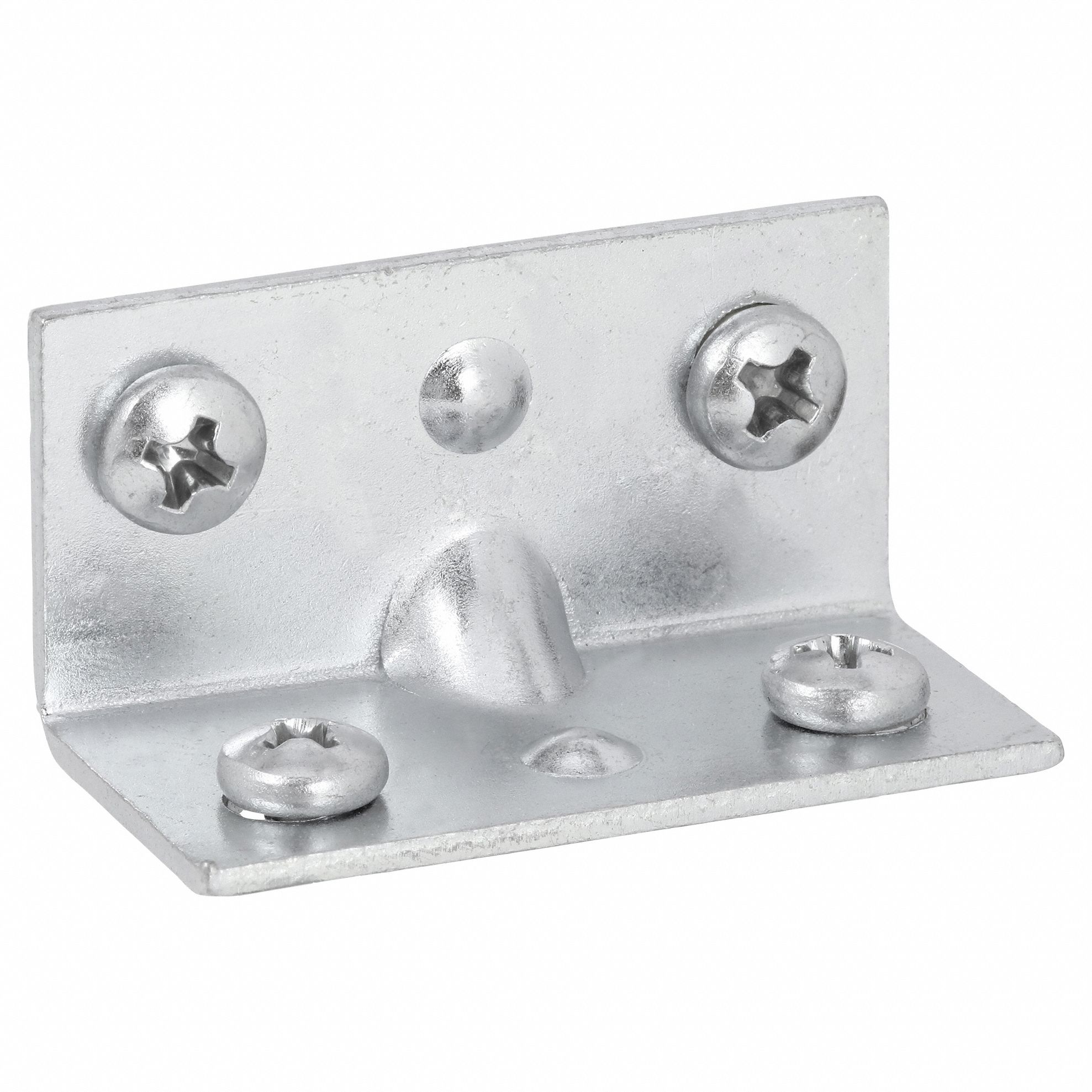 Corner Brace: Steel, 1 1/2 in Ht, 1 1/2 in Lg, 4 PK