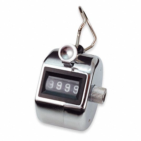 Officemate 66222 Hand Tally Counter, 2HX2W in, Silver