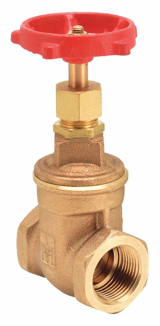 Gate Valve: 1 in, Bronze, Non-Rising, FNPT x FNPT, 300 psi Max. Pressure (CWP)