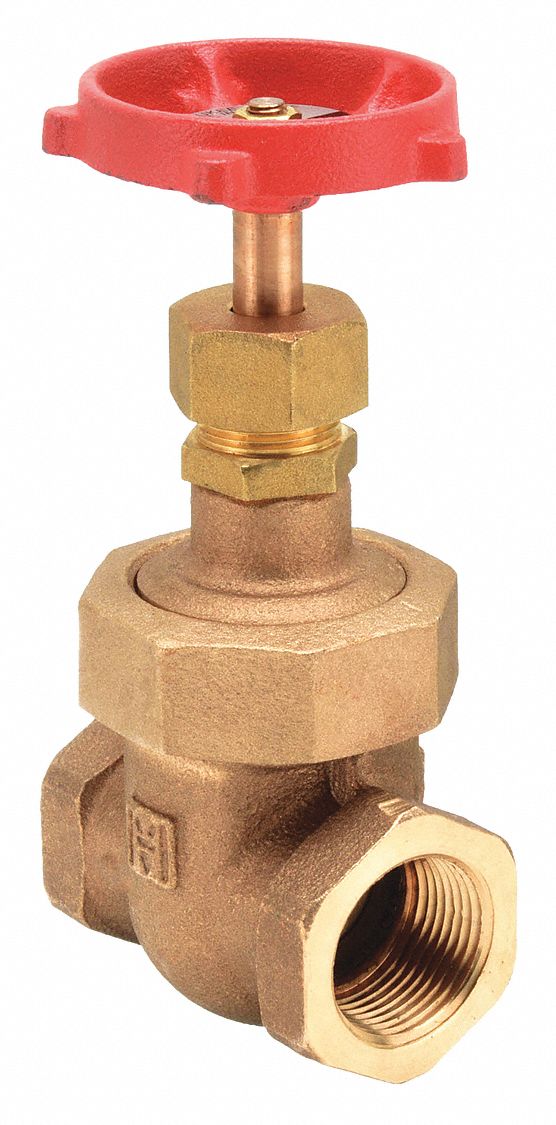 Gate Valve: 1 in, Bronze, Non-Rising, FNPT x FNPT, 1, 000 psi Max. Pressure (CWP)