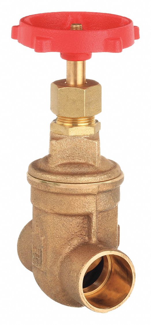 Gate Valve: 1 in, Bronze, Non-Rising, Sweat x Sweat, 200 psi Max. Pressure (CWP)