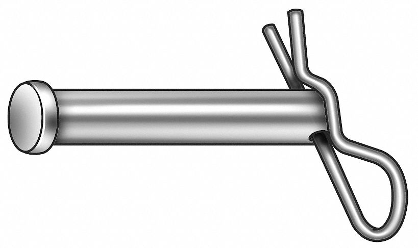 CLEVIS PIN, 2 IN L, SS, ⅜ IN DIA, INCH, ⅜ IN DIA, 2 IN SHANK L, STANDARD, 18-8, PLAIN