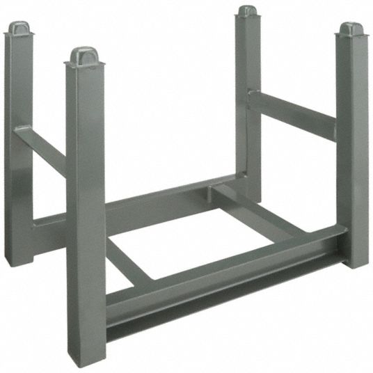 24 in x 16 in x 25 in, Open Decking, Modular Stacking Rack - 1WG15|SZ ...