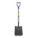 SQUARE POINT SHOVEL, STEEL BLADE, 14 GA, D-GRIP HANDLE TYPE, WOOD HANDLE, 30 IN HANDLE L