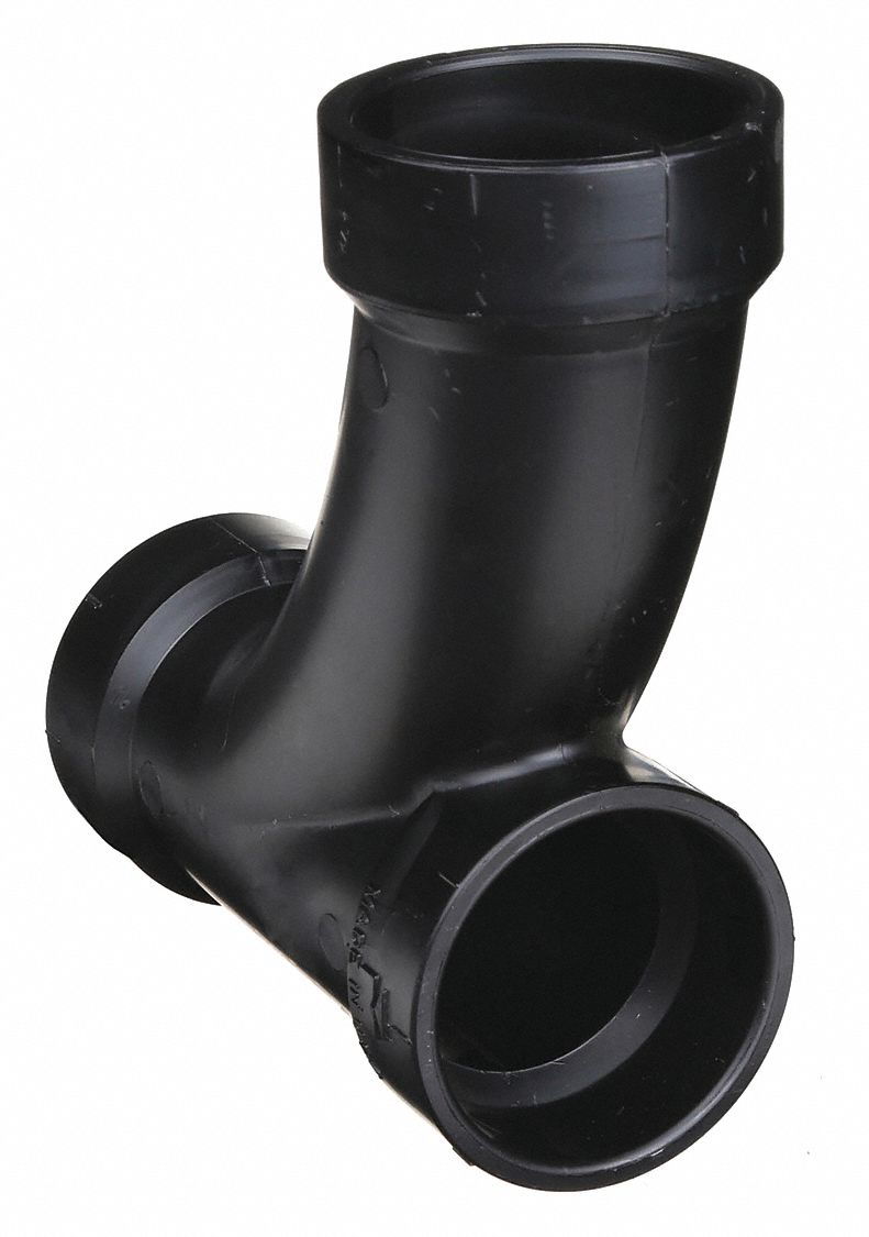 COMBINATION WYE & 45 °  ELBOW: 2 IN X 2 IN X 2 IN FITTING PIPE SIZE, SCHEDULE 40, BLACK