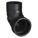 90 °  STREET ELBOW: 4 IN X 4 IN FITTING, SCHEDULE 40, MALE SPIGOT X FEMALE SOCKET, BLACK