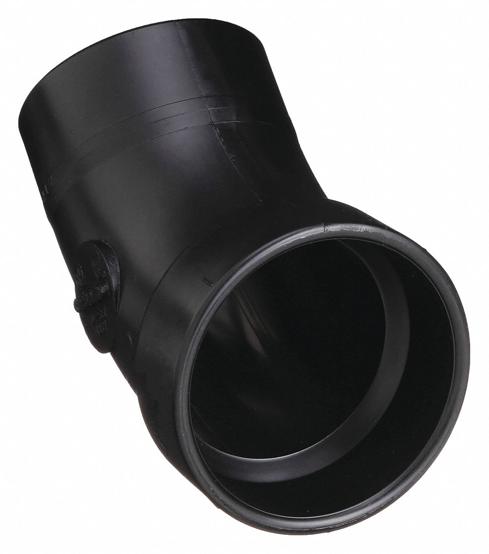 45 °  STREET ELBOW: 3 IN X 3 IN FITTING, SCHEDULE 40, MALE SPIGOT X FEMALE SOCKET, BLACK