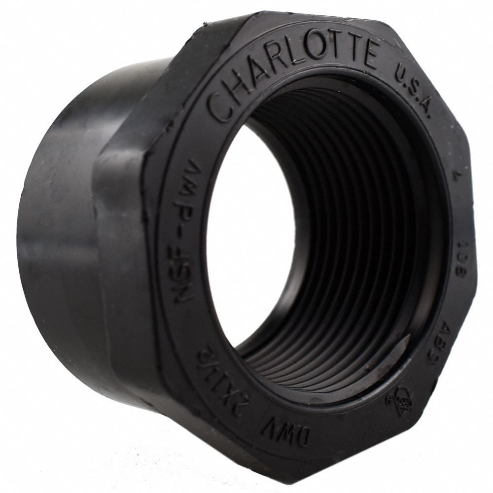 GRAINGER APPROVED Flush Bushing 2 in x 1 1/2 in Pipe Size, Schedule 40, Male Spigot x Female