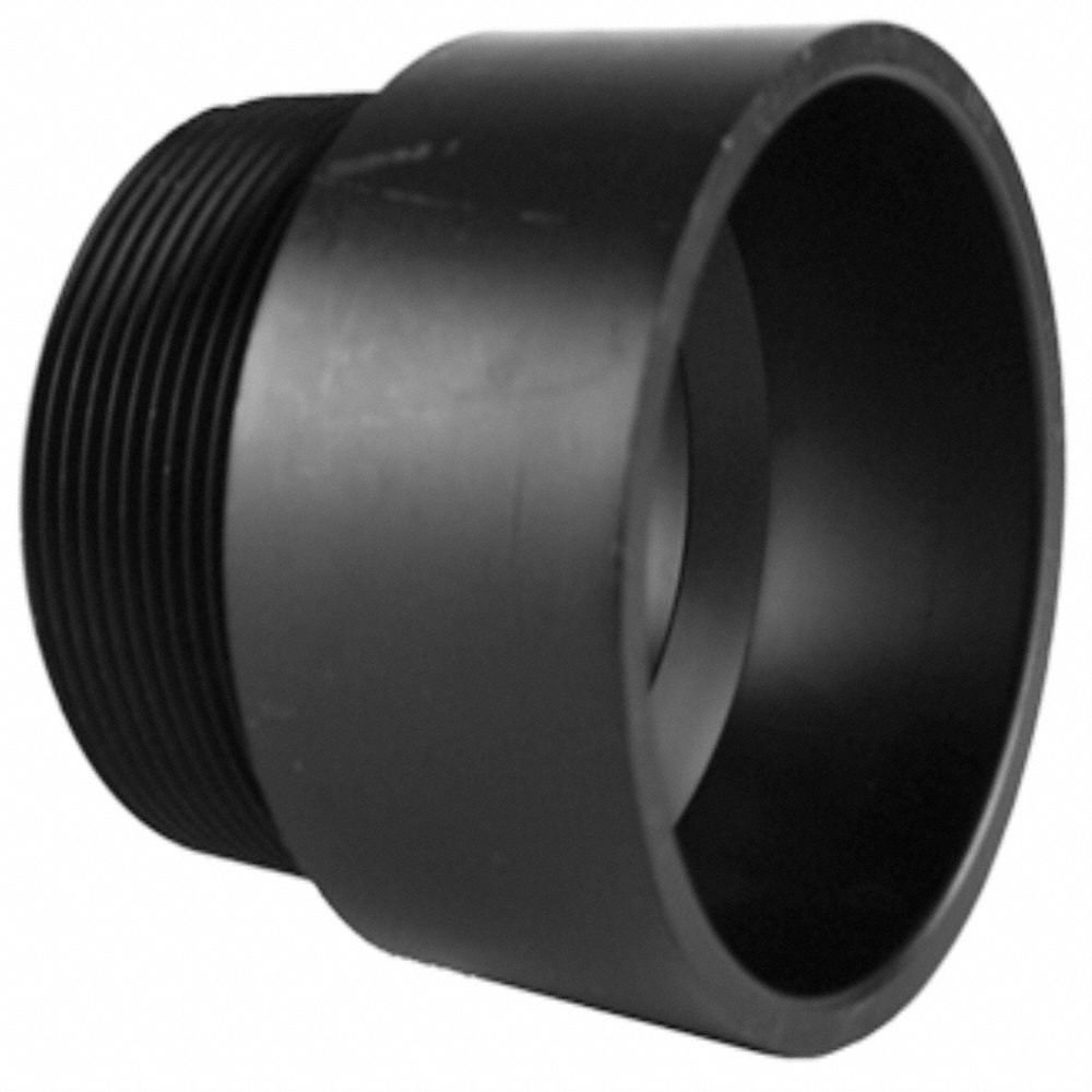 GRAINGER APPROVED 1WJD3 Male Adapter, 2 in, Schedule 40, Black 1WJD3