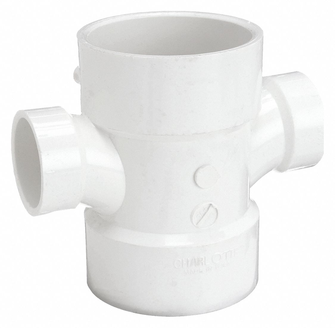 DOUBLE SANITARY REDUCING TEE: SCHEDULE 40, 3 IN X 3 IN X 1½ IN X 1½ IN FITTING