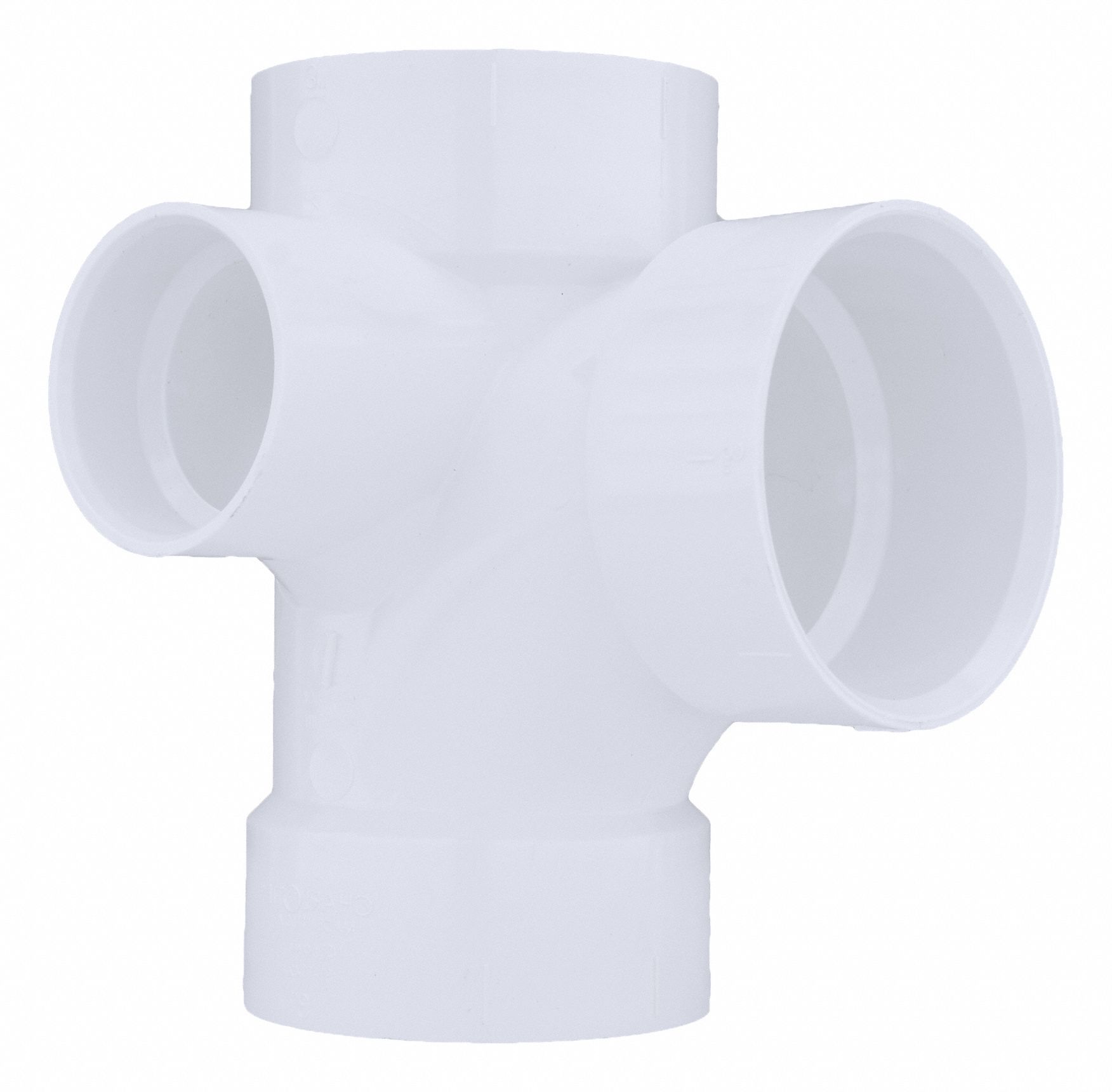 PVC SanitaryTee 3in 3inHub 3in 2inHub