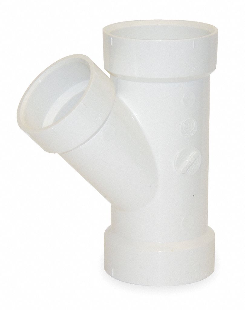 CHARLOTTE PIPE AND FOUNDRY CO. PVC Wye, Hub, 6 in Pipe Size Pipe