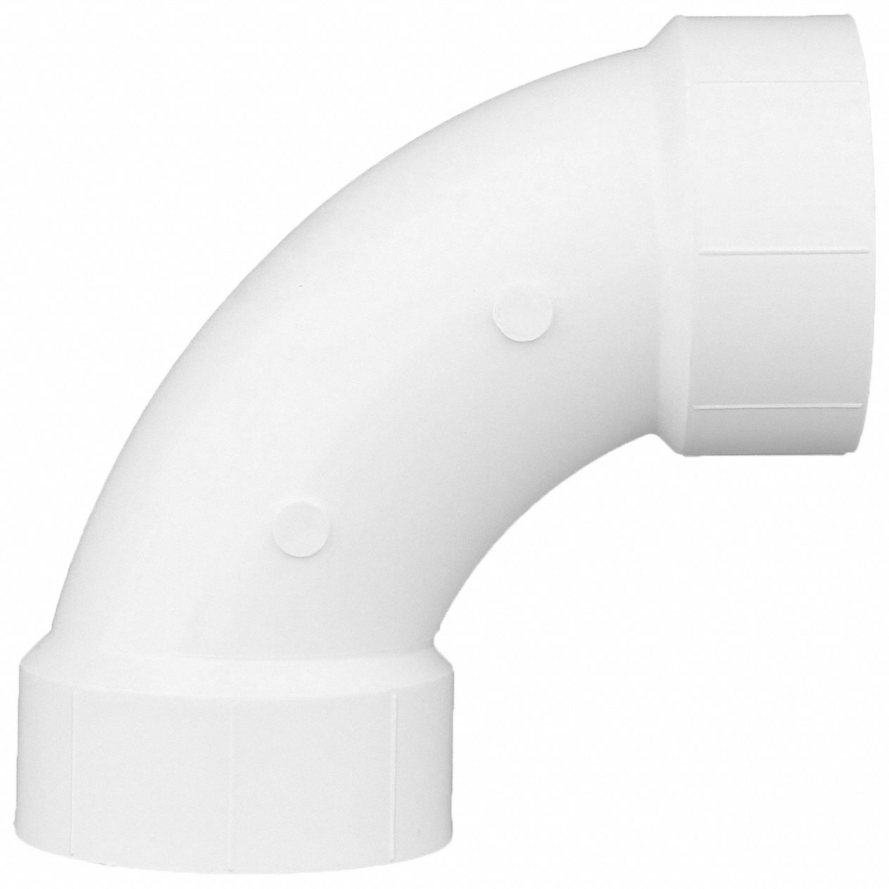 GRAINGER APPROVED PVC Elbow, 90 Degrees , Long Sweep, Hub, 3 in Pipe