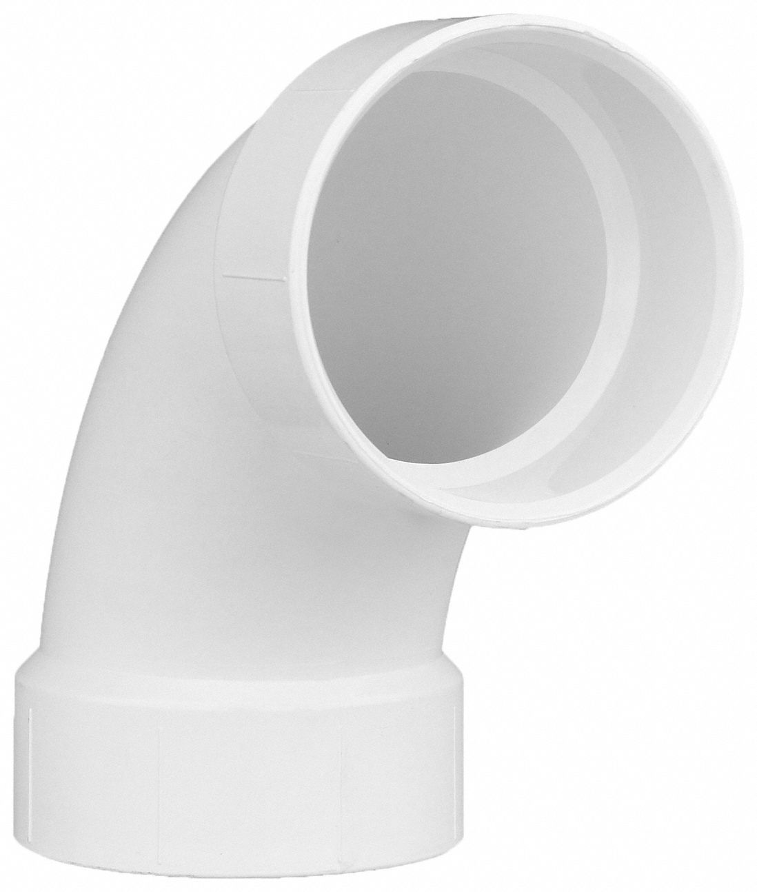 GRAINGER APPROVED PVC Elbow, 90 Degrees , Long Sweep, Hub, 4 in Pipe ...