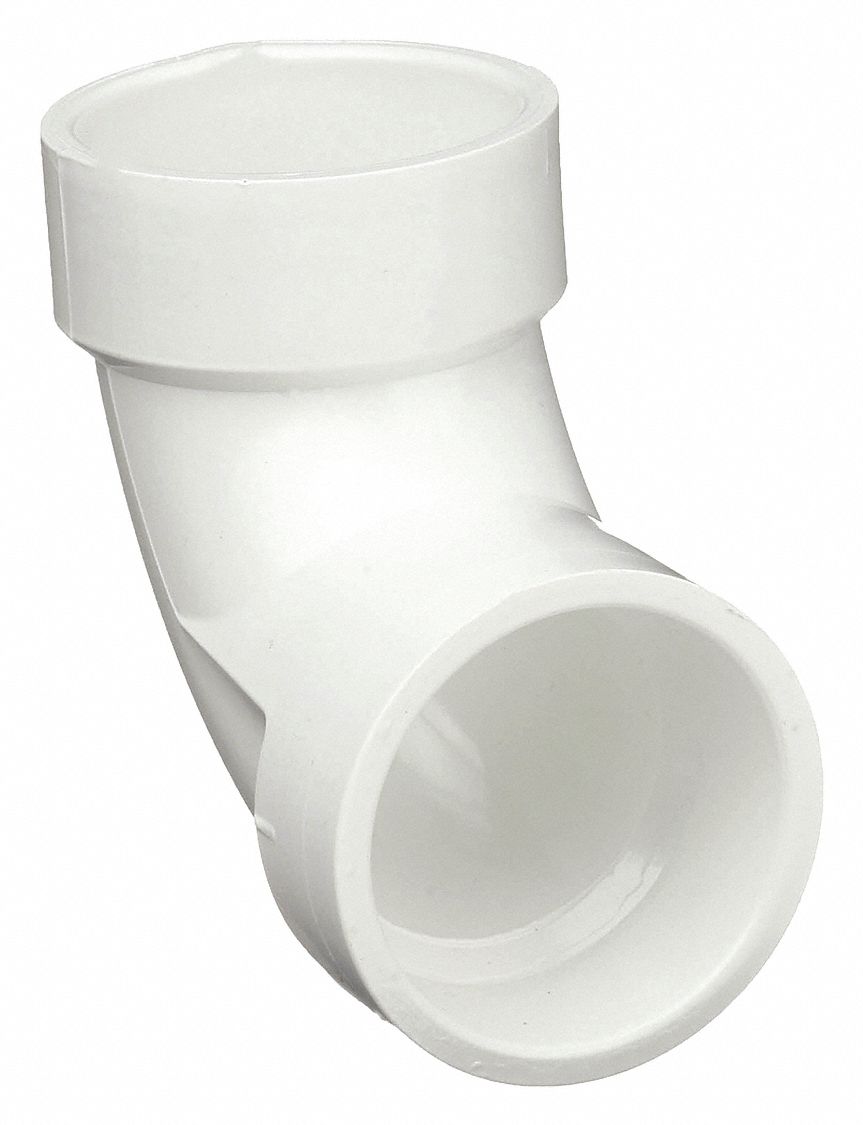 90 °  ELBOW: SCHEDULE 40, 3 IN X 3 IN FITTING, FEMALE X FEMALE SOCKETS, WHITE