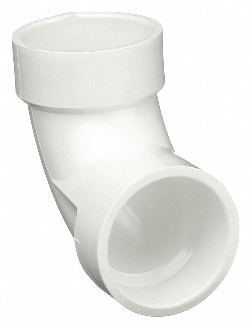 90 °  ELBOW: SCHEDULE 40, 2 IN X 2 IN FITTING, FEMALE X FEMALE SOCKETS, WHITE