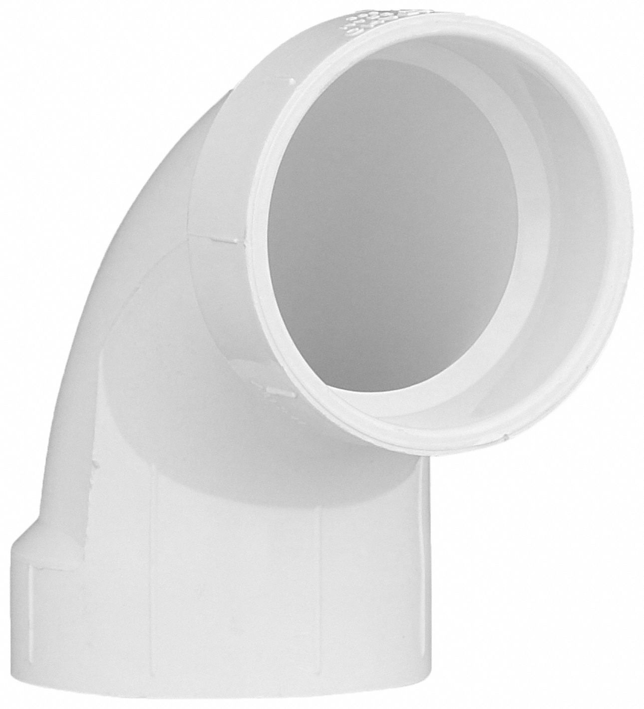 GRAINGER APPROVED PVC Elbow, 90 Degrees, Hub, 2 in Pipe Size - Pipe ...