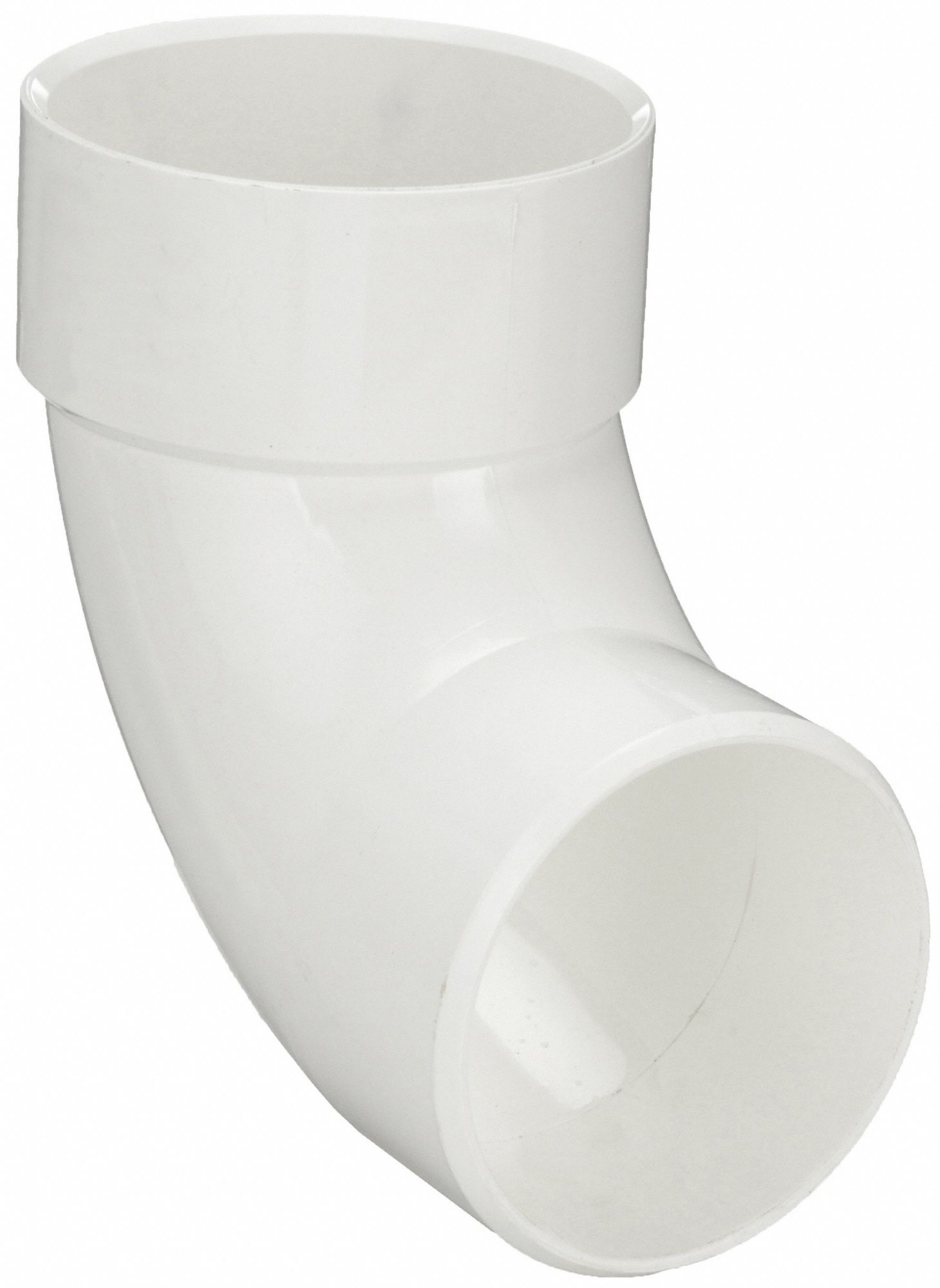 90 °  STREET ELBOW: SCHEDULE 40, 4 IN X 4 IN FITTING, MALE SPIGOT X FEMALE SOCKET, WHITE