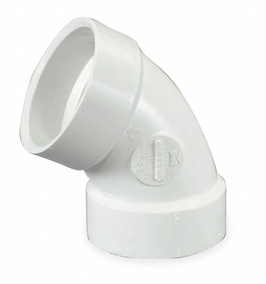 CHARLOTTE PIPE AND FOUNDRY CO. PVC Elbow, 60 Degrees, Hub, 4 in Pipe