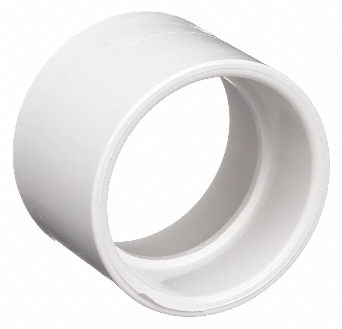 COUPLING: SCHEDULE 40, 3 IN X 3 IN FITTING PIPE SIZE, FEMALE X FEMALE SOCKETS, WHITE