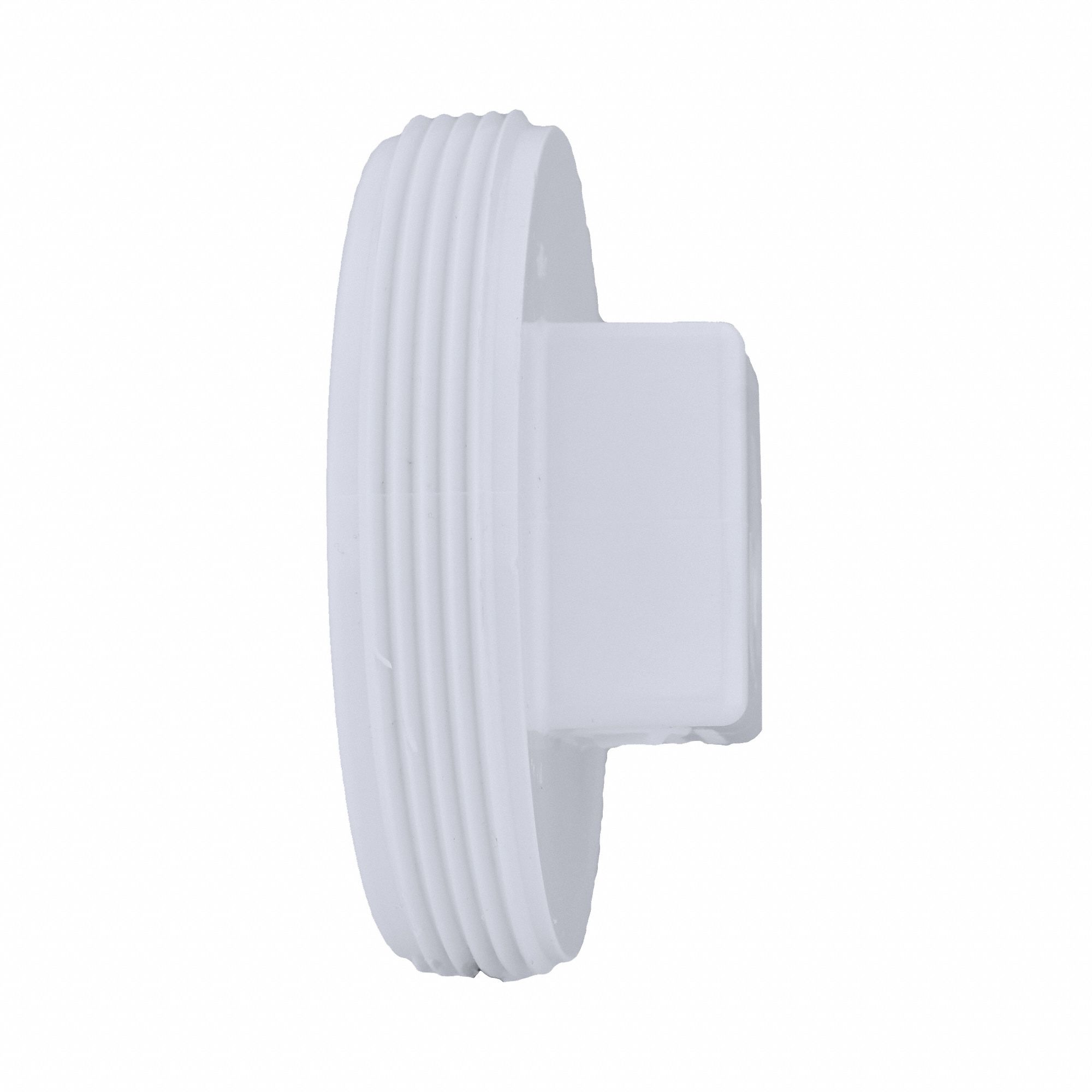 GRAINGER APPROVED PVC Cleanout Plug, MNPT, 4 in Pipe Size Pipe