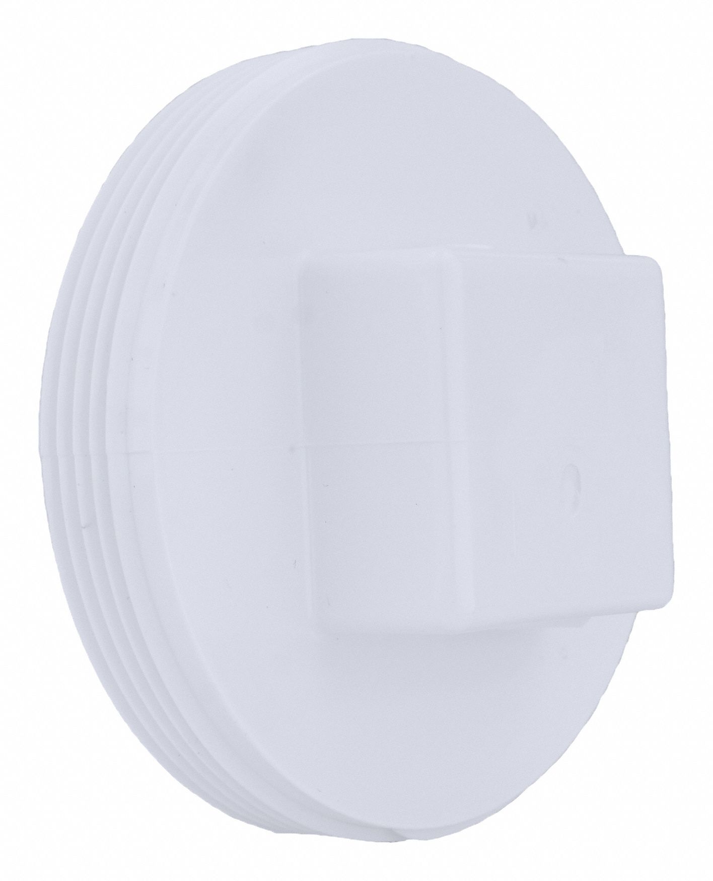 GRAINGER APPROVED PVC Cleanout Plug, MNPT, 4 in Pipe Size Pipe