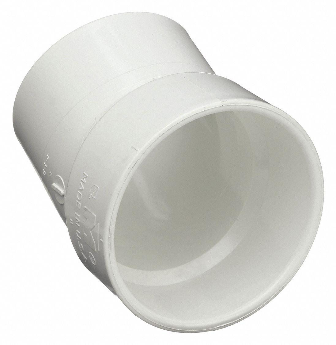 COUDE MÂLE ET FEMELLE DE 22, 5 DEGREES, RACCORD 4 PO X 4 PO, BOUT MÂLE X DOUILLE FEMELLE, CATÉGORIE 40, PVC, BLANC