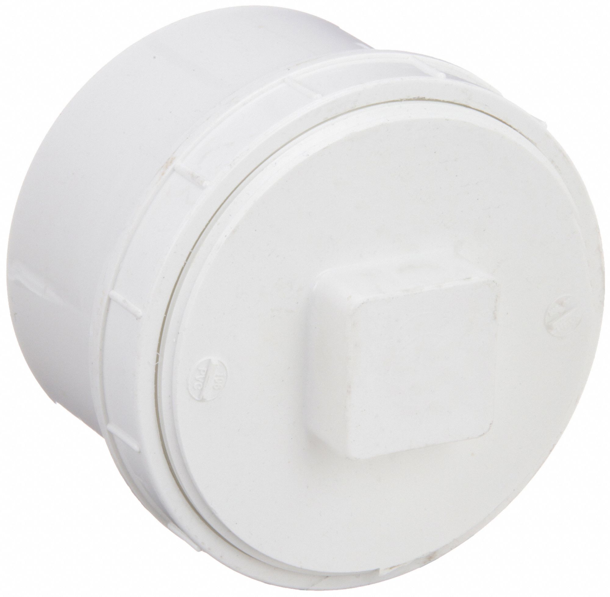 CLEANOUT ADAPTER WITH PLUG: SCHEDULE 40, 4 IN X 4 IN FITTING, MALE SPIGOT X FEMALE NPT