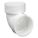 90 °  VENT ELBOW: SCHEDULE 40, 3 IN X 3 IN FITTING, FEMALE X FEMALE SOCKETS, WHITE