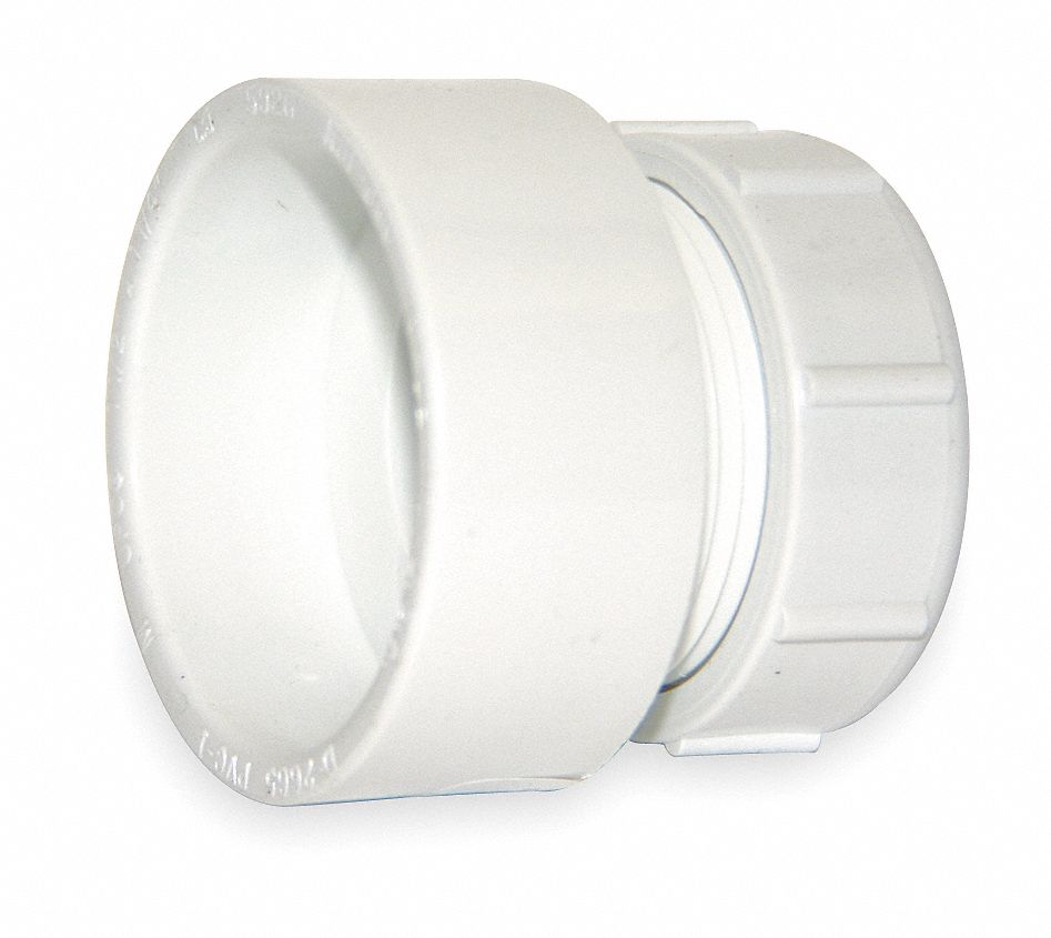 GRAINGER APPROVED PVC Female Trap Adapter with Nut and Washer, Hub x
