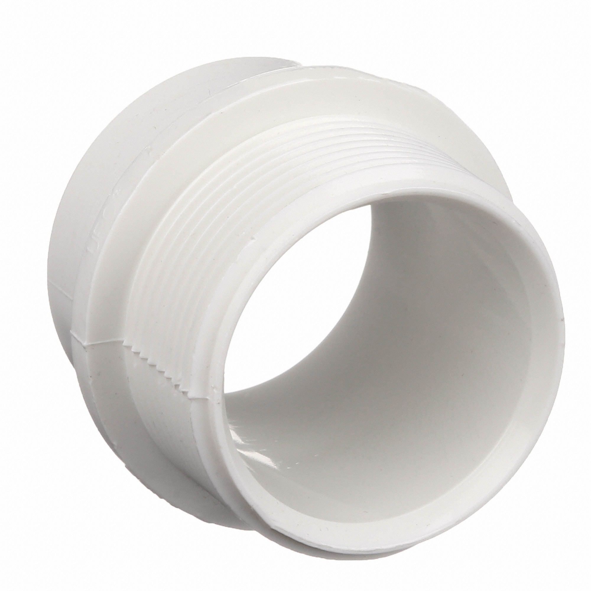 GRAINGER APPROVED PVC Male Adapter, MNPT x Spigot, 11/2 in Pipe Size Pipe Fitting 1WKU5