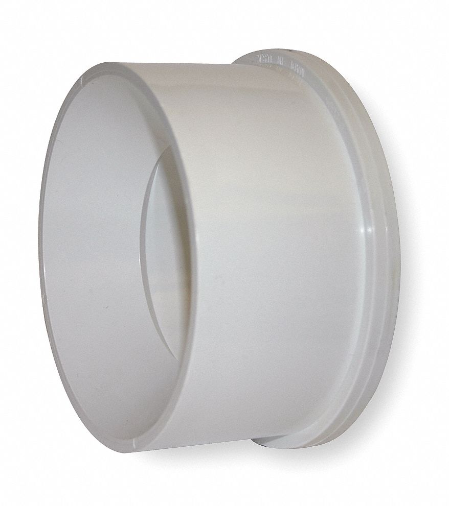 GRAINGER APPROVED PVC Flush Bushing, Hub x Spigot, 6 in x 4 in Pipe Size Pipe Fitting 1WKW4