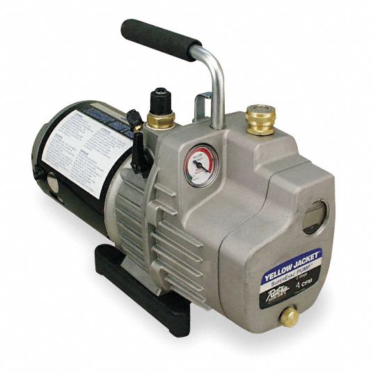 YELLOW JACKET Refrigerant Evacuation Pump: 6 cfm Displacement, 1/2 hp ...