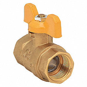 BALL VALVE,2 PC,1 IN FNPT,FORGED BR
