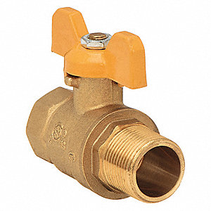 BALL VALVE,1/4 IN M X F,FORGED BRAS