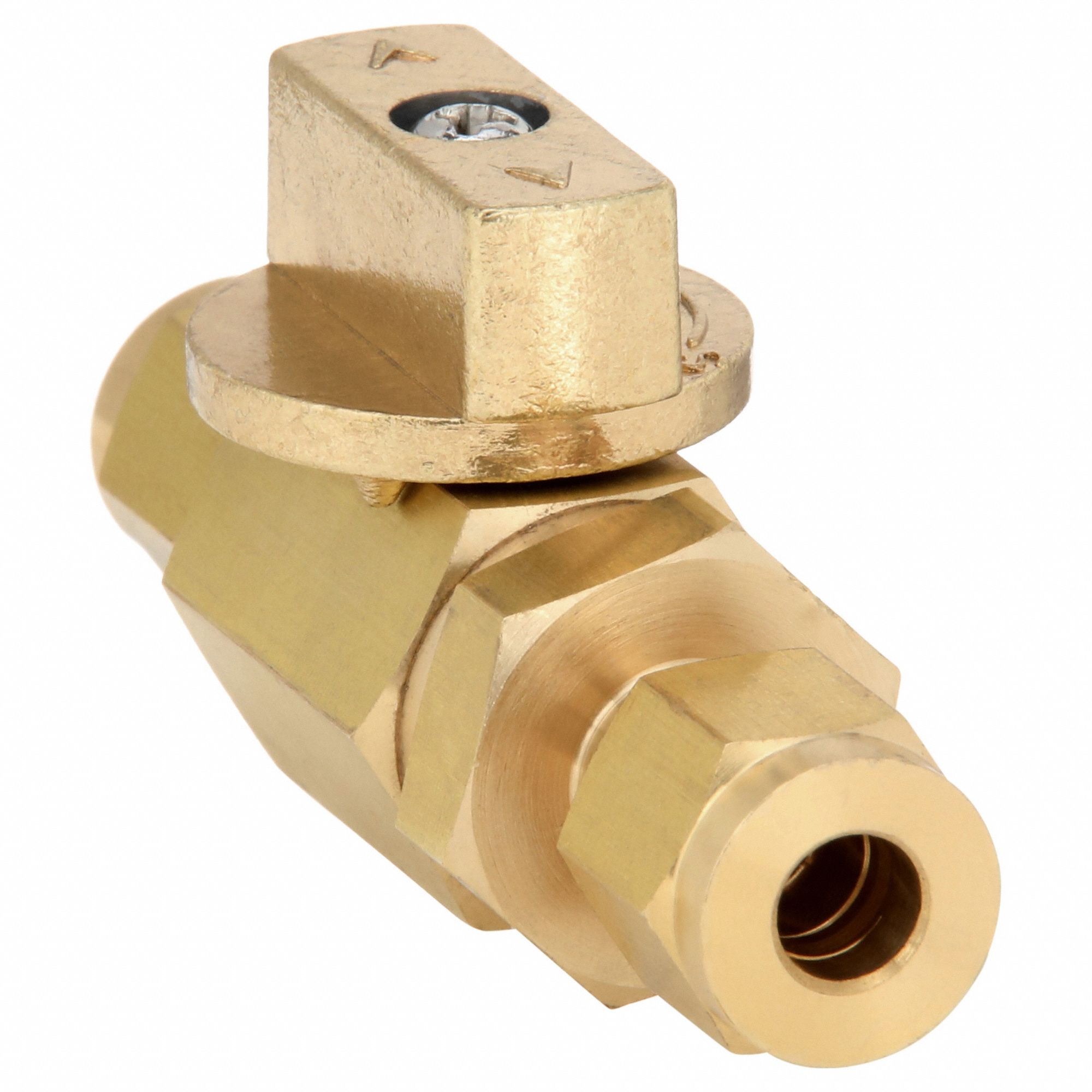 Manual Two-Way Ball Valve: 1/4 in, Brass, Straight, Sweat x Sweat, Two-Piece, Tee