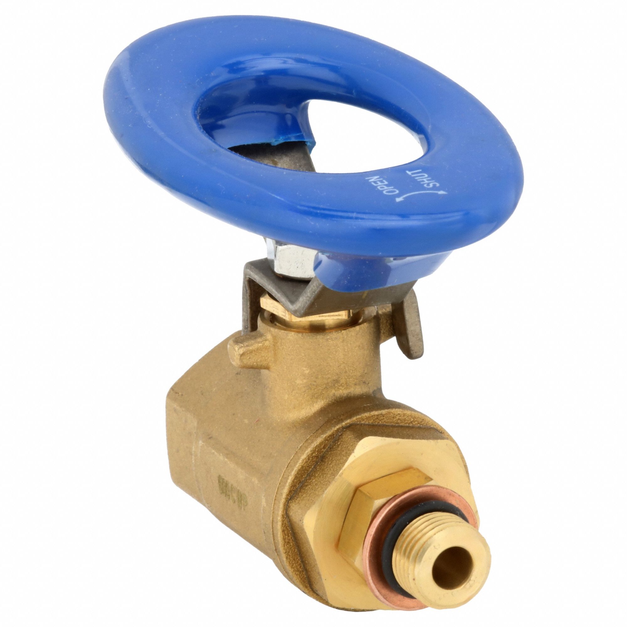 Manual Two-Way Ball Valve: 1/2 in, Brass, Straight, MNPT x FNPT, Full Port Ball Port