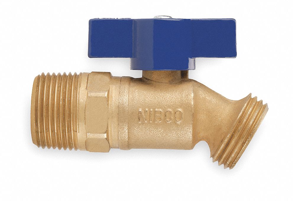 3/4 in Solder Cup or MNPT Zinc Hose Bibb, No Kink Grainger