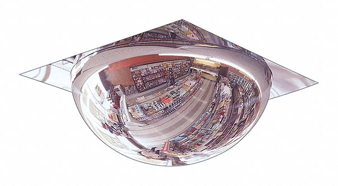 GRAINGER APPROVED Espejo de Cúpula Completa Acrílico para Interior