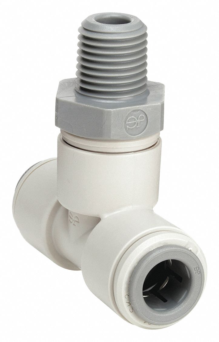 Acetal, Push-to-Connect x Push-to-Connect x NPTF, Swivel Branch Tee ...