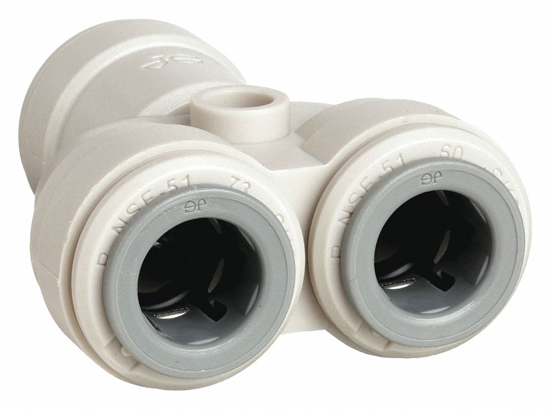 2-WAY DIVIDER: ACETAL, PUSH-TO-CONNECT X PUSH-TO-CONNECT X PUSH-TO-CONNECT, IMPERIAL, 10 PK