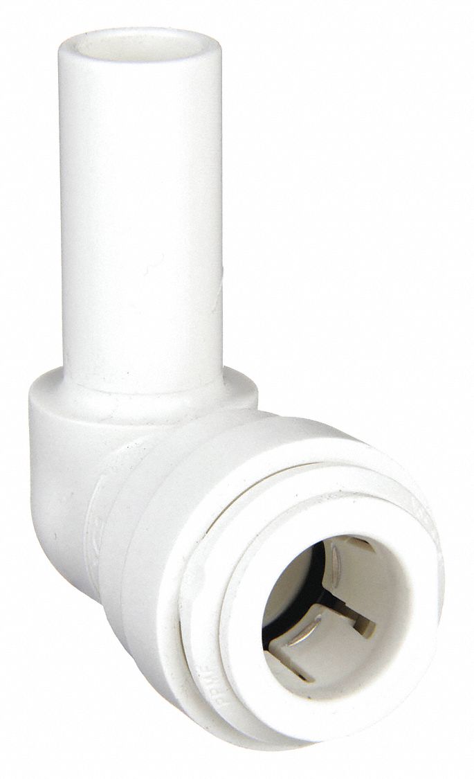 PLUG- IN ELBOW: ACETAL, PUSH-TO-CONNECT X PUSH-TO-CONNECT, FOR ¼ X ¼ IN TUBE OD, 10 PK