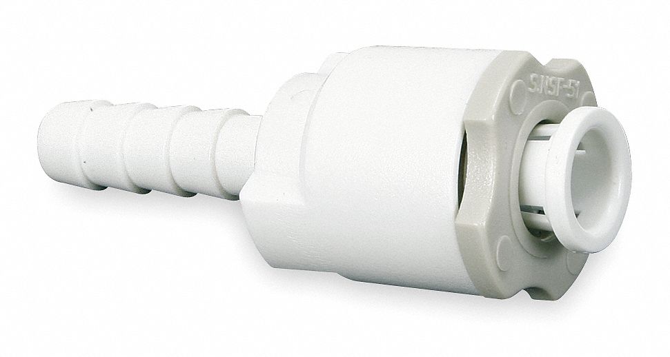 JOHN GUEST Barb Adapter Acetal, PushtoConnect x Barbed, For 1/4 in x
