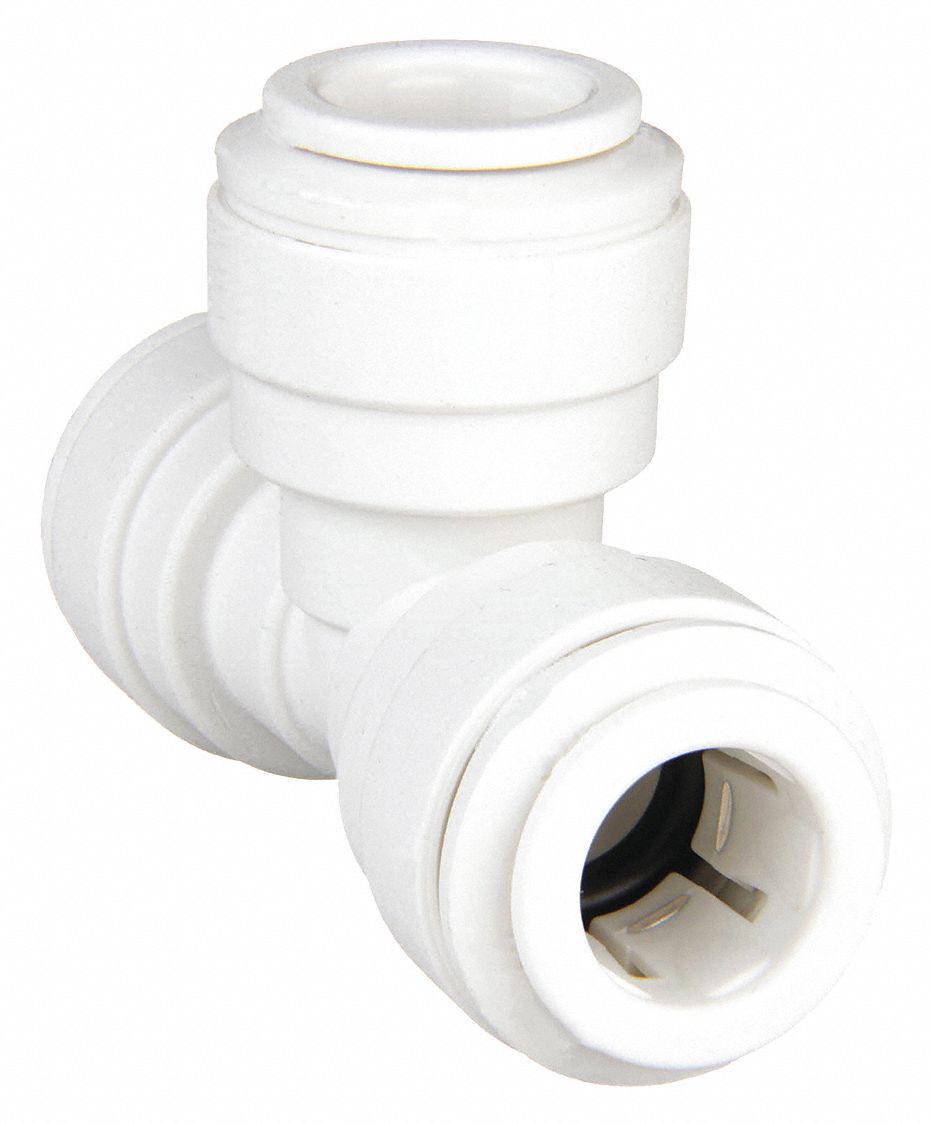 Union Tee, Polypropylene White, OD Tube Fittings