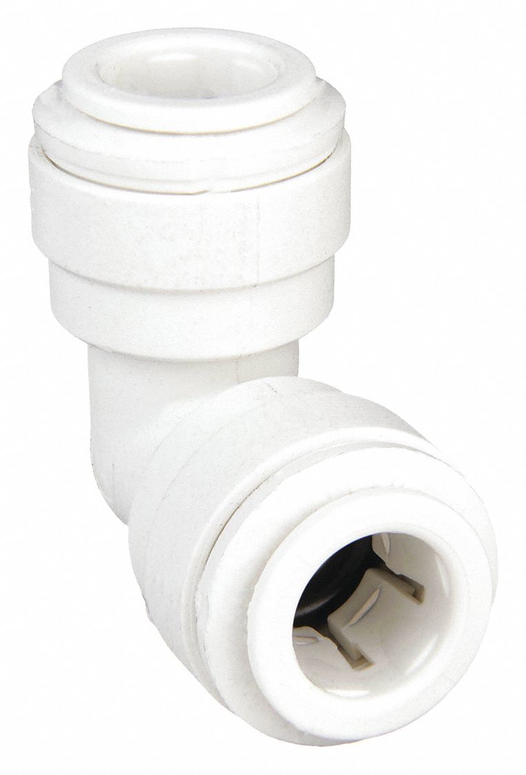 UNION ELBOW: PP, PUSH-TO-CONNECT X PUSH-TO-CONNECT, FOR ¼ IN X ¼ IN TUBE OD, 10 PK