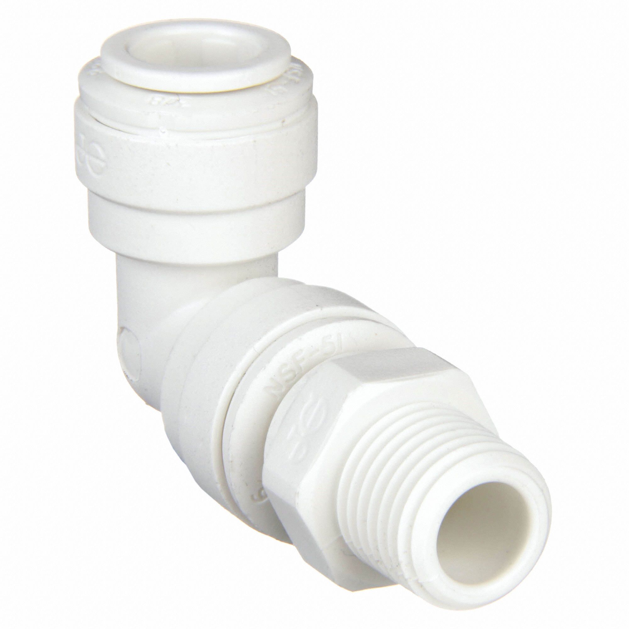 JOHN GUEST Polypropylene Swivel Elbow, 90 Degrees, 1/4 in Tube Size