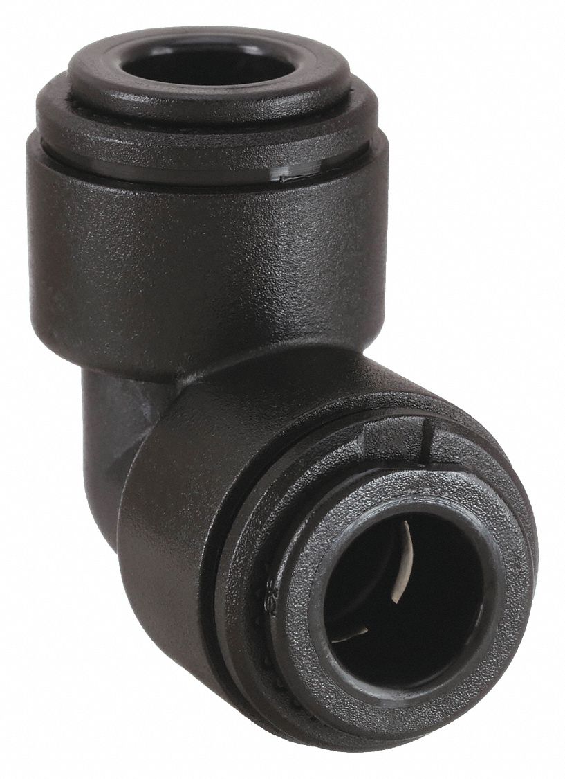 UNION ELBOW: ACETAL, PUSH-TO-CONNECT X PUSH-TO-CONNECT, FOR 6 MM X 6 MM TUBE OD, 10 PK